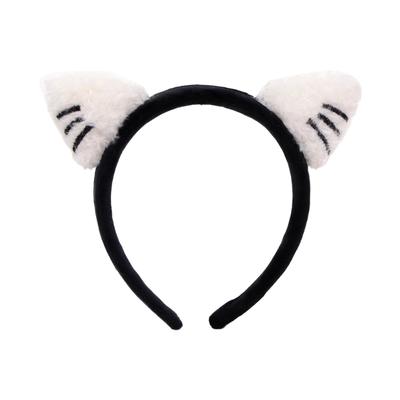Verstellbares Katzenohr-Haarband Atmungsaktives Stoff-Stirnband Mode Cosplay Tierohr-Kopfschmuck für Erwachsene Kinder