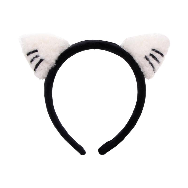 

Cats Ear Headbands Soft Fabric Hair Accessory For Women Men Kids Adjustable Comfortable Fit Daily Use Party Costume 1