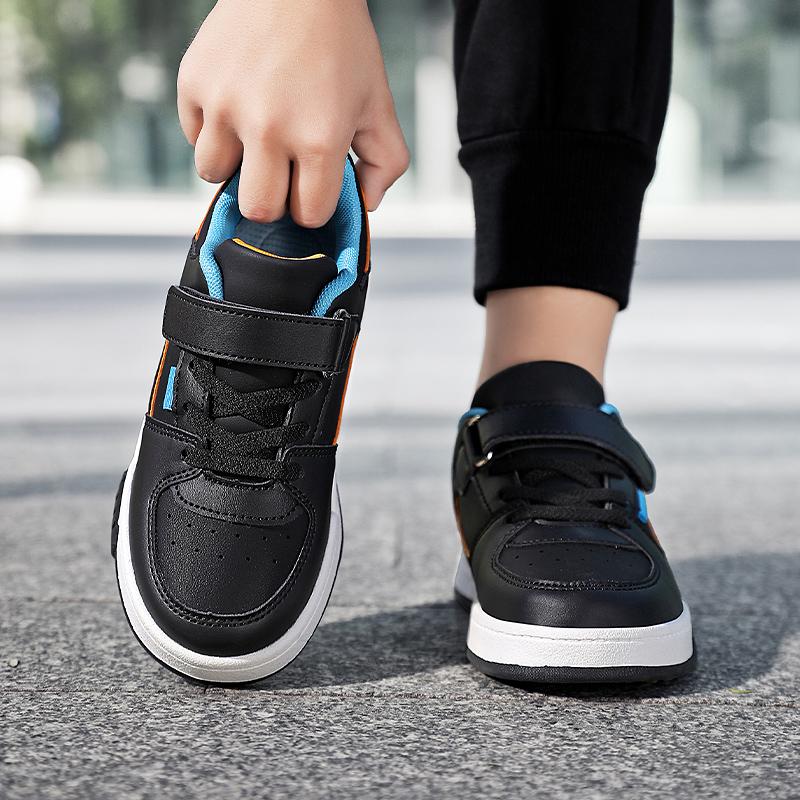 Children's Fashion Trend Velcro Thick Soled Casual Board Shoes Outdoor Casual Sports Shoes White Shoes