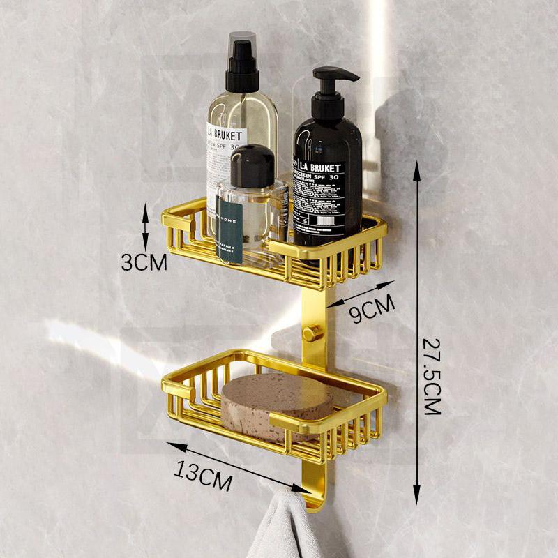 Cutie de săpun Suport de săpun montat pe perete Rafturi pentru baie fără găuri Ventuze creative pentru baie de scurgere din aluminiu Acasă