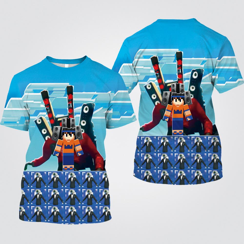 15 Colors Summer Fashion Women/Men's Casual Game Skibidi Toilet Graphic Printed Cosplay Short Sleeve T-shirts