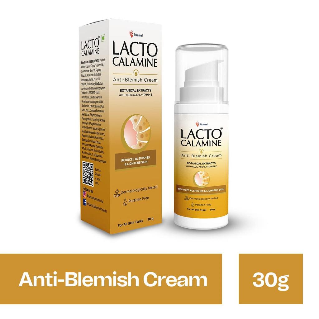 Lacto Calamine Anti Blemish Face Cream 30g Pack of 2 For Blemish Reduction, Acne Marks & Light Skin