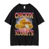 Funny Chicken Nuggets Vintage Style Meme Graphic Tshirt Men Women Hip Hop Gothic Oversized T Shirt 100 Cotton Comfort Tshirts