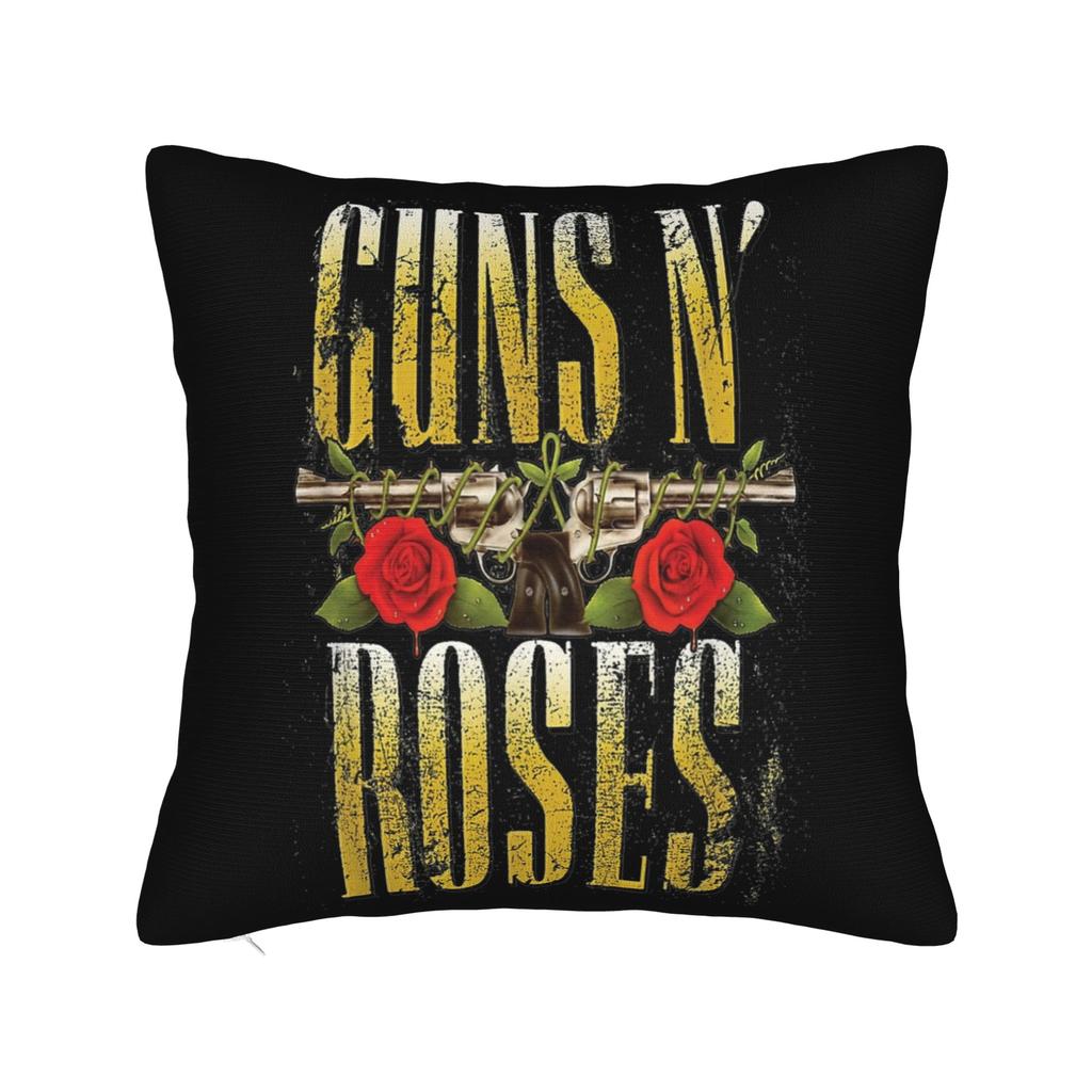 Rock Music Band G-Guns N Roses Pillowcase Printing Polyester Cushion Cover Decorations Throw Pillow Case Cover Home Square 18''