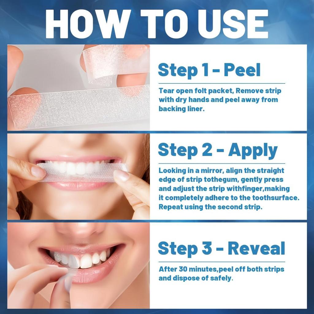 PAP Teeth Whitening Strips, No Sensitivity, Enamel Safe, Remove Coffee & Smokers Stains, Professional Teeth Strips For Sensitive Teeth-7/14/21Pairs