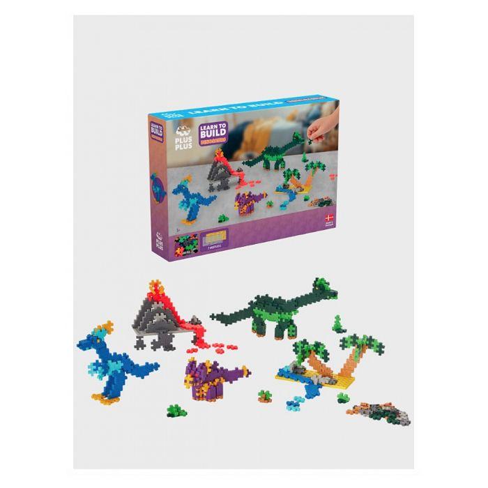 Kit découverte 500 pièces Dinosaures Mini + 2 plaques de construction - Plus Plus