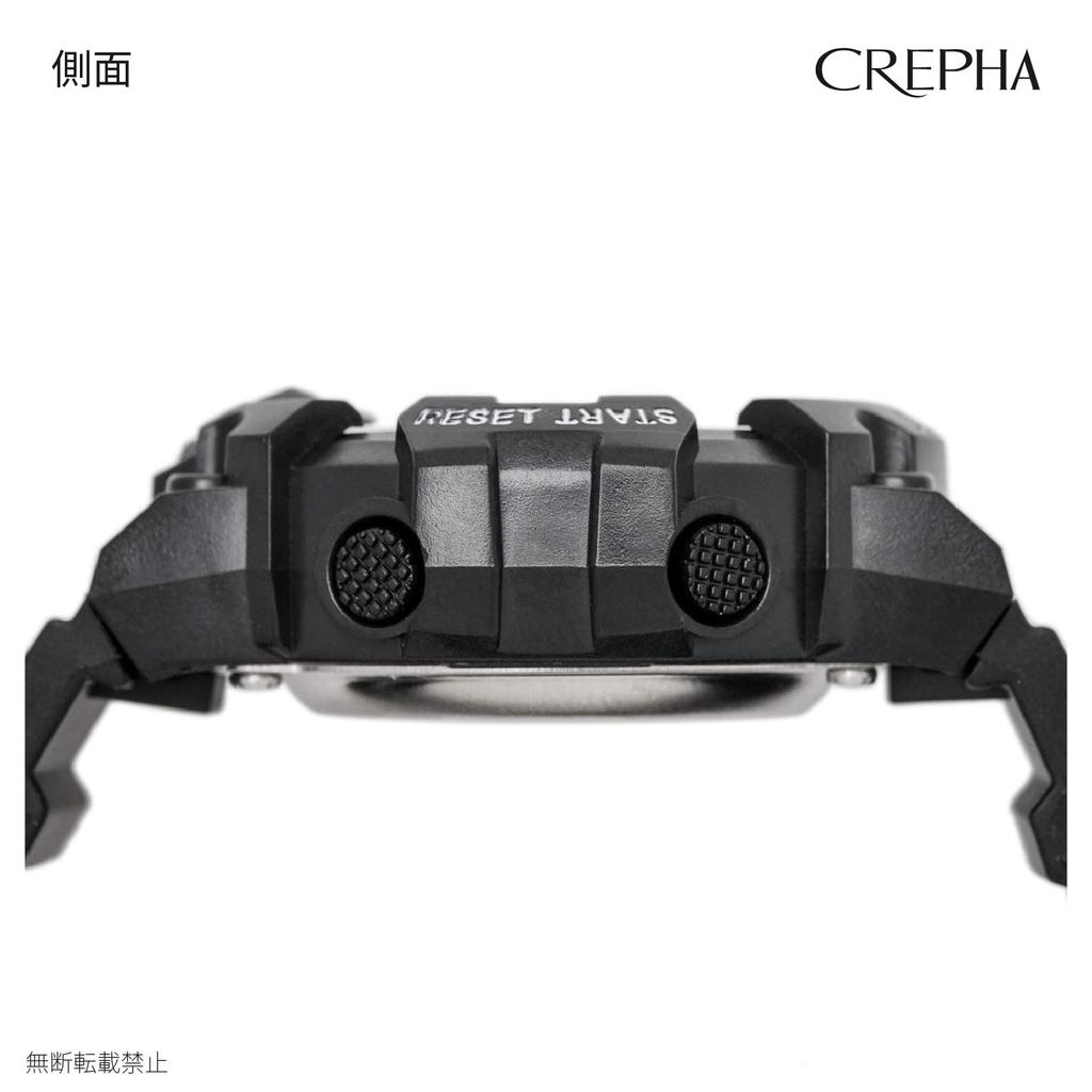 Digitální hodinky [Clefa], vodotěsné, funkce stopek, uretanový řemínek, 191120, pánské, černé