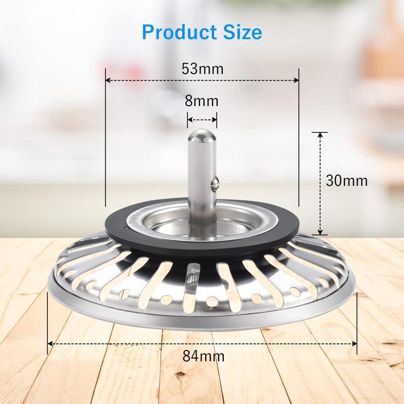 84mm Kitchen Sink Filter Hole Bathtub Hair Catcher Stopper Bathroom Sewer Drain Strainer Basin Sink Waste Filter Tools