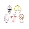 Creative Two-Color Food-Shaped Metal Paper Clips for Office Organization