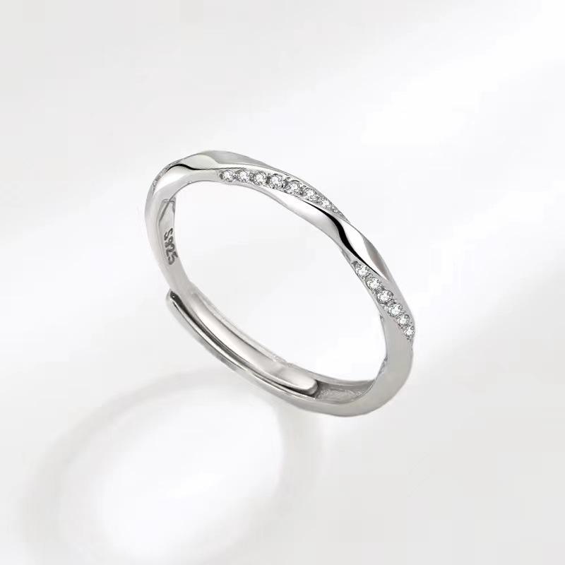 S925 Sterling Silver Endless Love Couples Rings - Unisex Openable Matching Rings, Women's Fashionable Valentine's Day Gift
