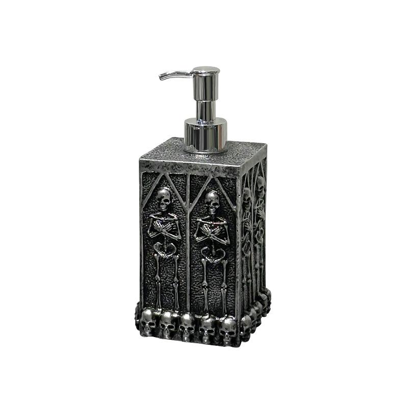 European Resin Skull Hand Sanitizer Refill Bottle Bathroom Shampoo Shower Gel Makeup Remover Storage Bottle Bathroom Accessory