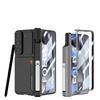 Samsung Z Fold 6 Penhouder Scharnierende Mobiele Telefoonhoes Fold6 Kaartzakje Raambeschermer Houder
