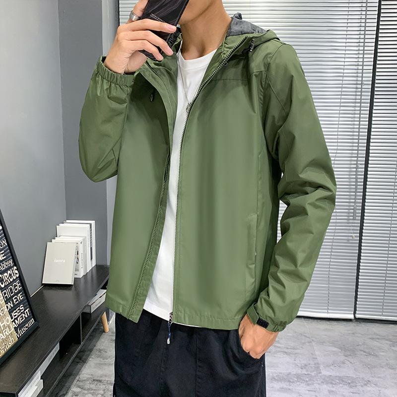 Man Black Windbreaker Windproof Waterproof for Spring Autumn Zip Up Jacket Men's Streetwear Bomber Clothes OverSize 4XL 5XL