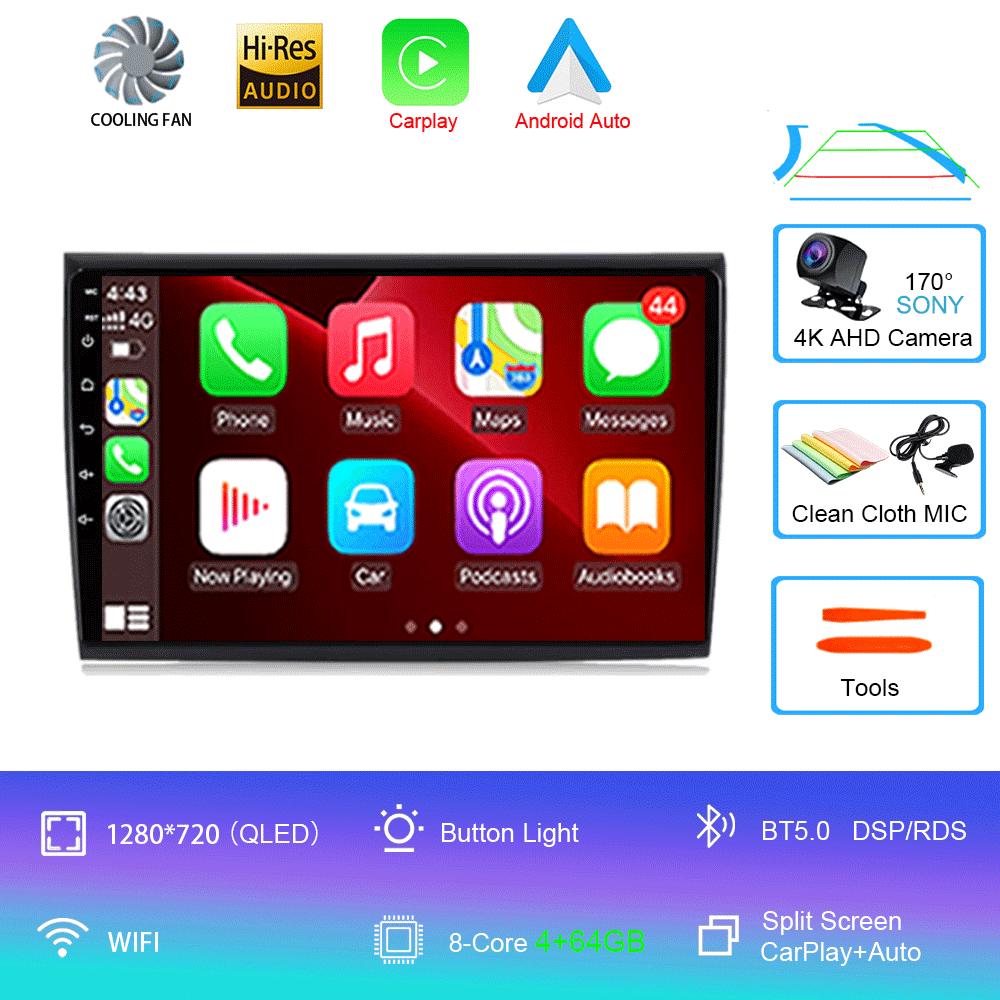 For Fiat Bravo 2007 2008 2009 2010 2011 2012 Car Radio Android 14 Navigation Multimedia Player GPS WiFi+4G DSP BT Carplay Auto