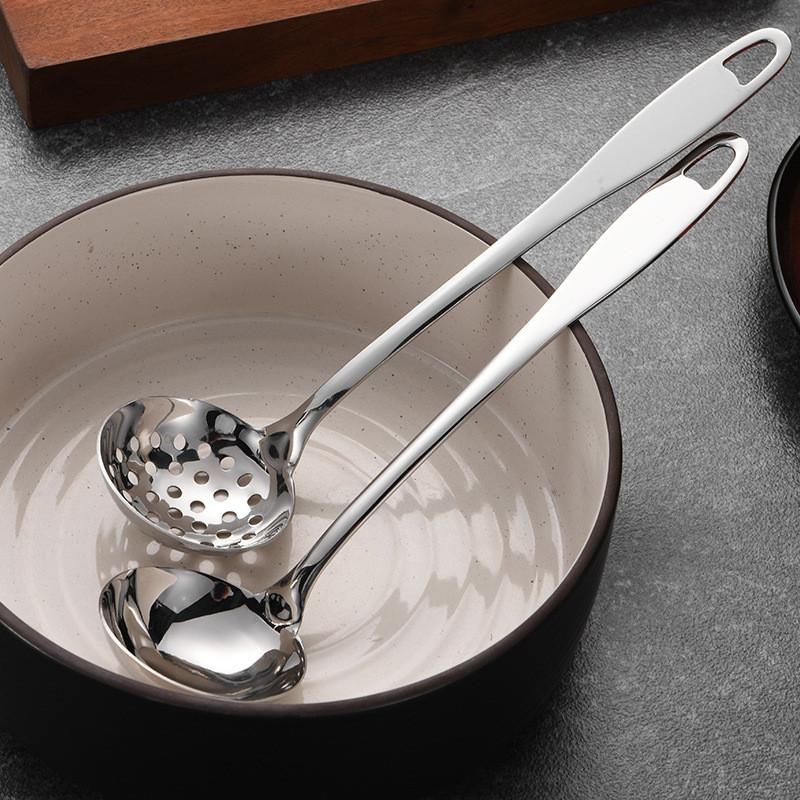 Modern Cooking Stainless Steel Soup Ladle With Long Handle For Hot Pot And Cooking
