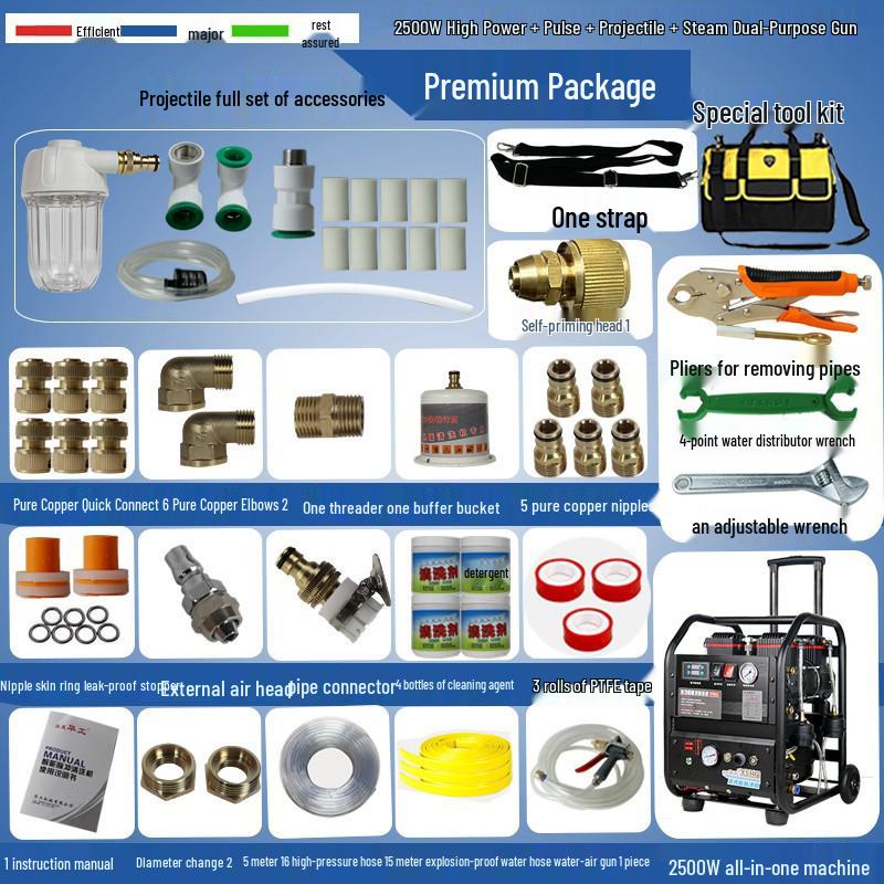 Huagong 2500 Geothermal Underfloor Heating Water Heater & Wall-Hung Boiler with Pulse Cleaning