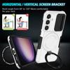 For Samsung Galaxy S24+ Case Slide Lens Window Kickstand Protective Cover Magnetic Case