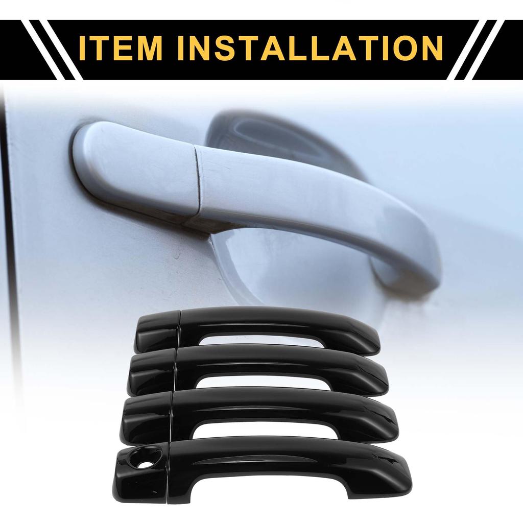 REPAIROCK Autotürgriffschützer für Toyota Tundra Satz aus ABS Schwarz 2007-2020, 4,