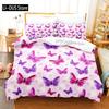 Butterfly Bedding Set Single Twin Full Queen King Size Mountain Elf Bed Set Aldult Kid Bedroom Duvetcover Sets 3D Anime 034