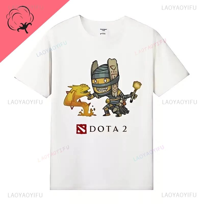 Dota 2 T-shirt Jeu T-shirt Unisexe Unisexe Coton Col Rond Vintage Classique Drôle Décontracté Promo Nerd Gamer Streetwear T-shirts Graphiques