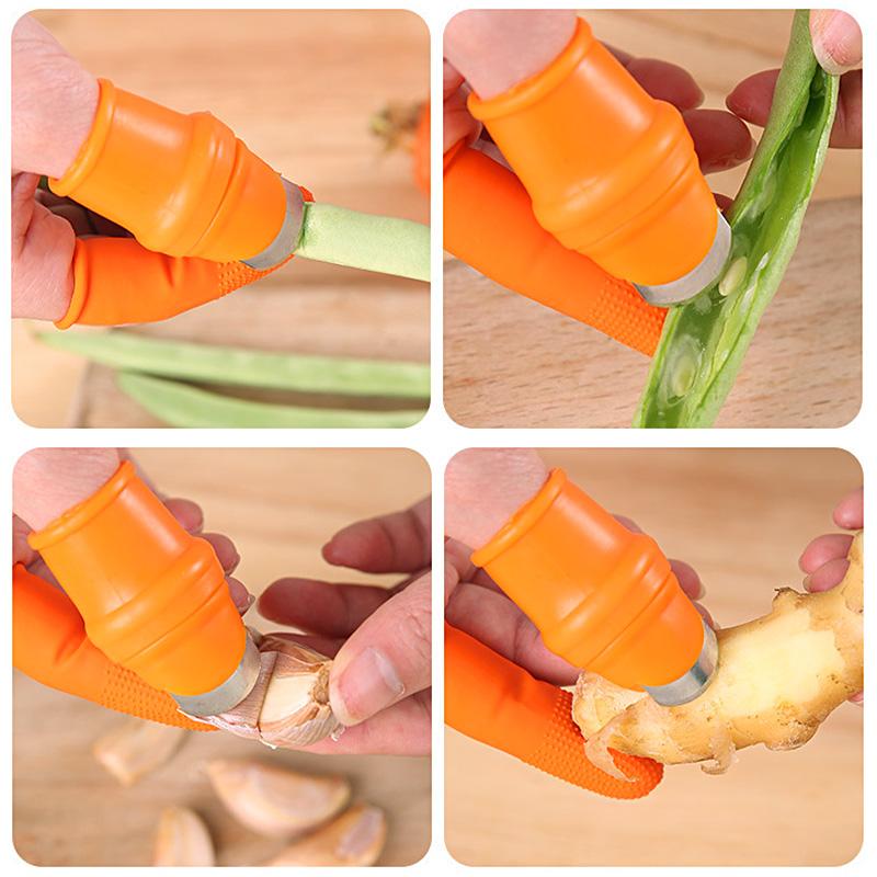 Silicone Finger Protector Picking Plants Cutting Vegetable Thumb Knife Garden Tools