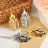 Retro Mourning Brooch Pins Entwined Design Dripping Oil Finish Double Dragon Brooch Alloy Commemorative Style