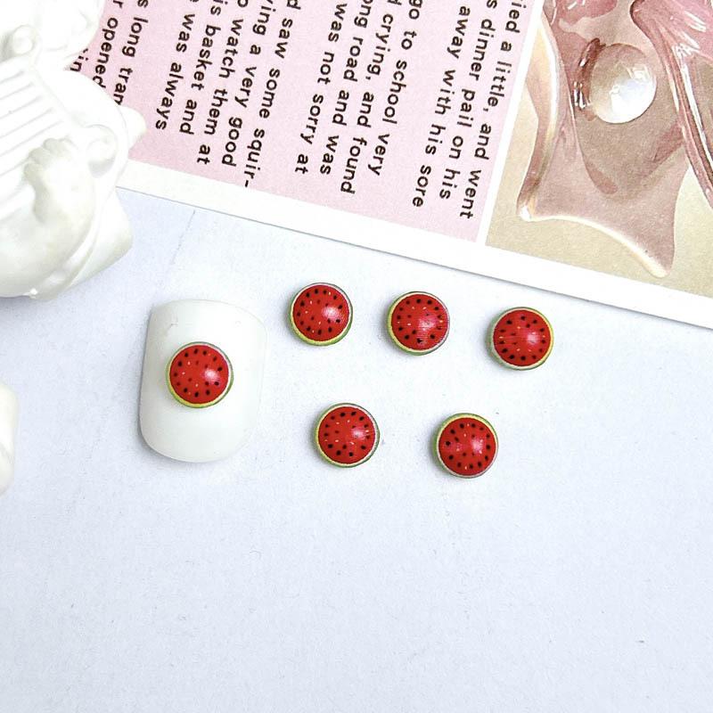 Cute Cartoon Fruit Nail Art Accessories Internet Celebrity New Strawberry Apple Hair Clip Accessories Handmade DIY Resin Accessories