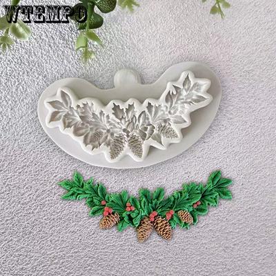 DIY Christmas Silicone Molds New Christmas-themed Pine Leaf and Pinecone Shaped Design Creative Molds Easy To Demold and Reusable