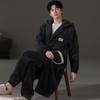 Nightgown Men's Autumn and Winter Coral Fleece Suit Pajamas Winter Hooded Thickened Fleece Flannel Loungewear Warm