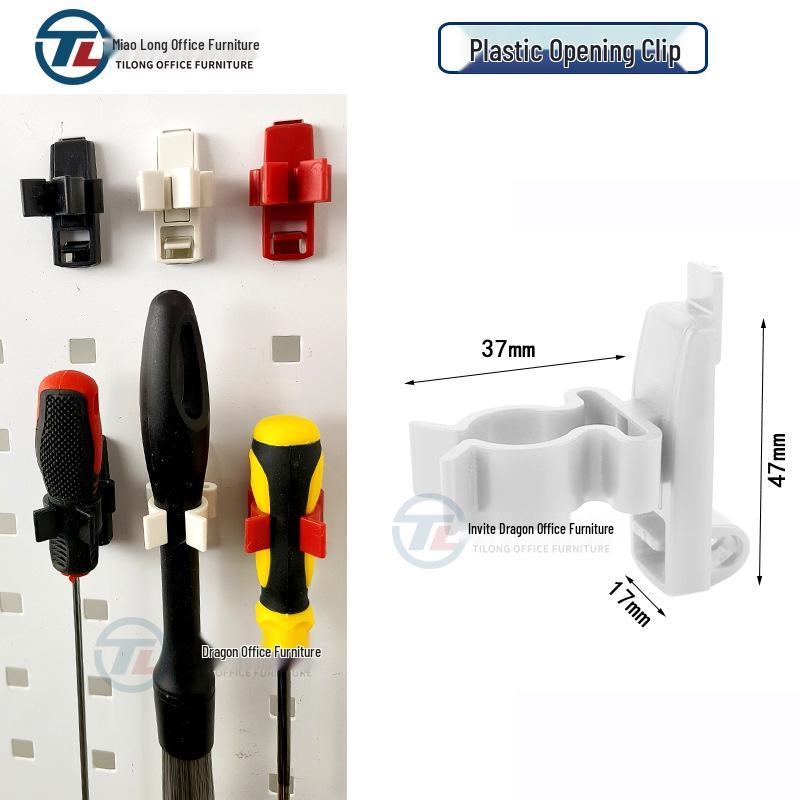 Plastic Pegboard Hooks with Square Hole - Wall-Mounted Tool Rack and Storage Shelf for Hardware Display