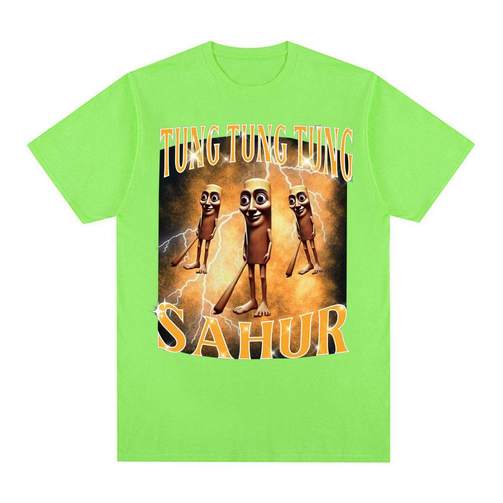 Funny Tung Tung Tung Sahur Tshirt Italian Brainrot Baseball Bat Meme T Shirts Unisex Women Summer Casual High Quality T Shirt Tops