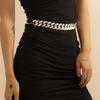 Punk Hip Hop Exaggerated Body Chain, Simple Single-Layer Thick Chain Dress Accessories Waist Chain