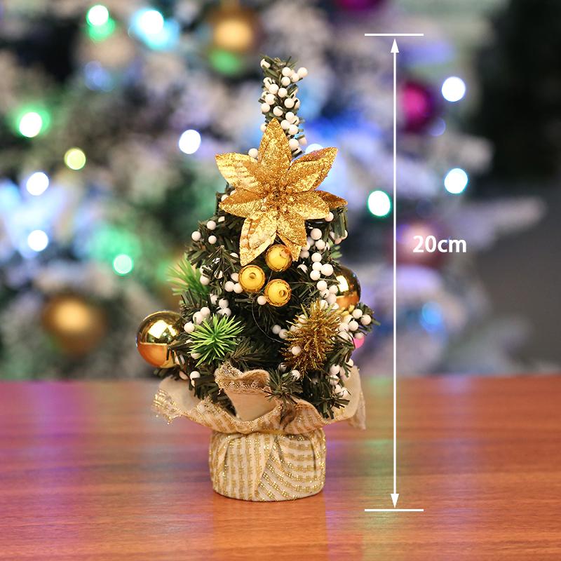 20cm Mini Christmas Tree Ornament - Small Holiday Desktop Decoration Gift