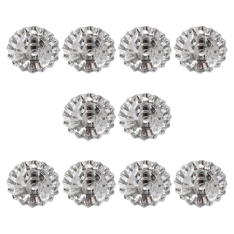 

10Pieces Iron Candle Holders Clip Great For Enhancing Dining Table Ambiances Traditional Candle Clippers with Clip серебряный