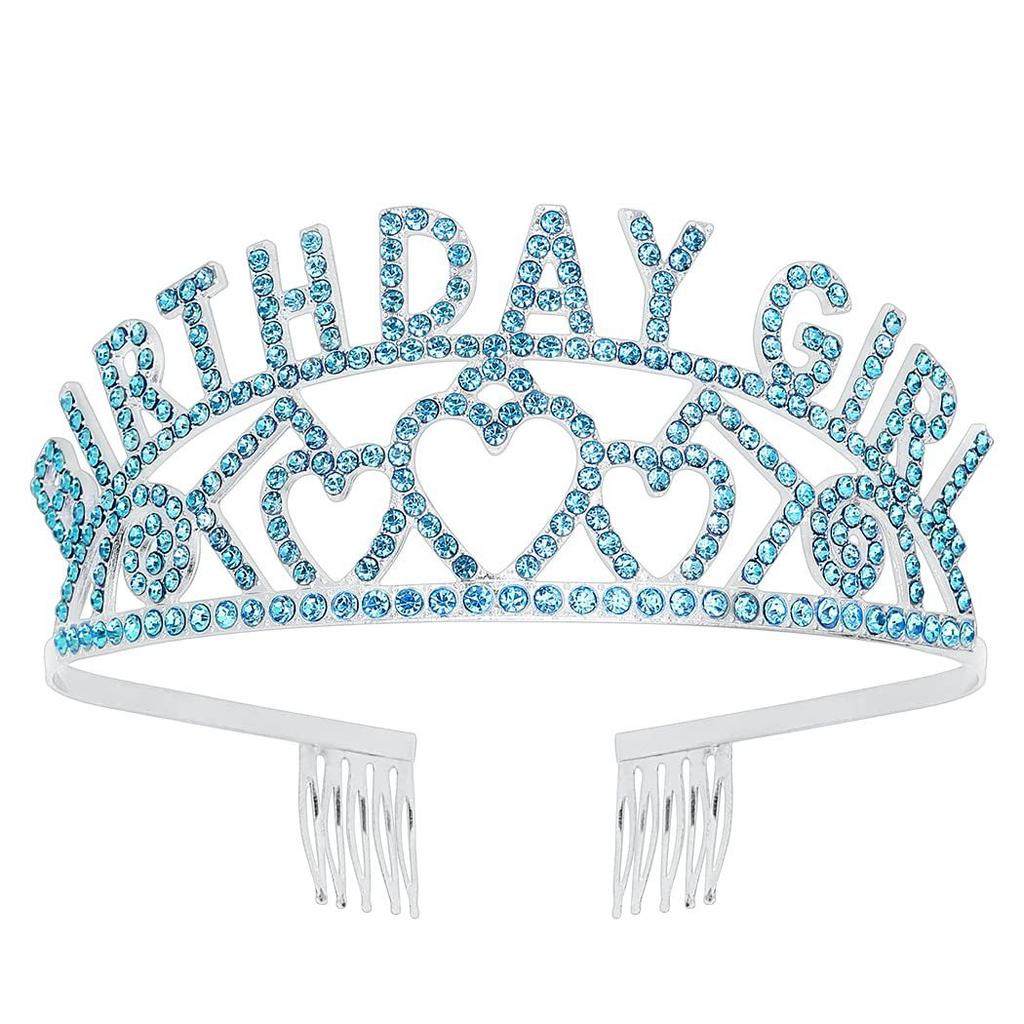 Rhinestone BIRTHDAY QUEEN GIRL Queen Princess Love Birthday Crown Party Supplies