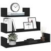 Wall Shelves (3 pcs) Black Oak Effect Wood Based Material