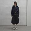 Lcdc™ Washed Shirring Hoodie Zip-Up (Navy)