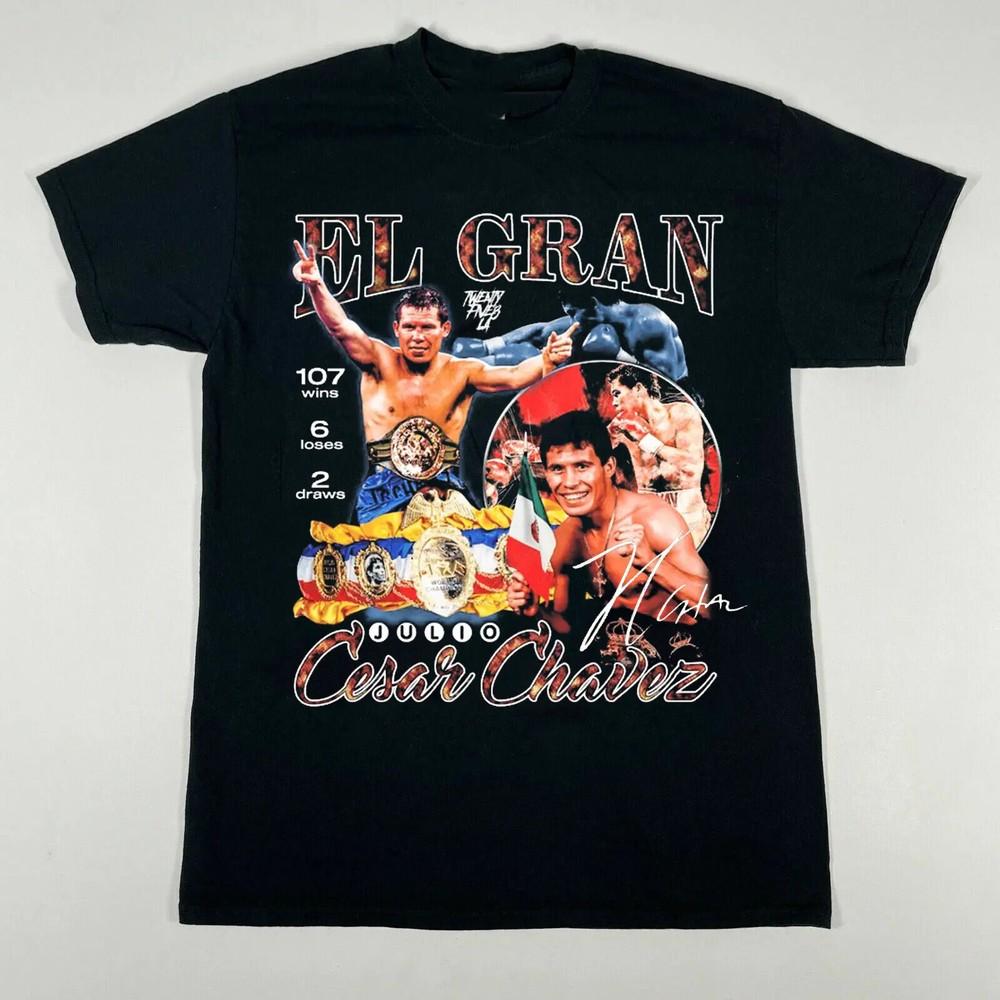 Hot Julio Cesar Chavez Gift For Fan Cotton Black Unisex T-Shirt Unisex T-Shirt XXL