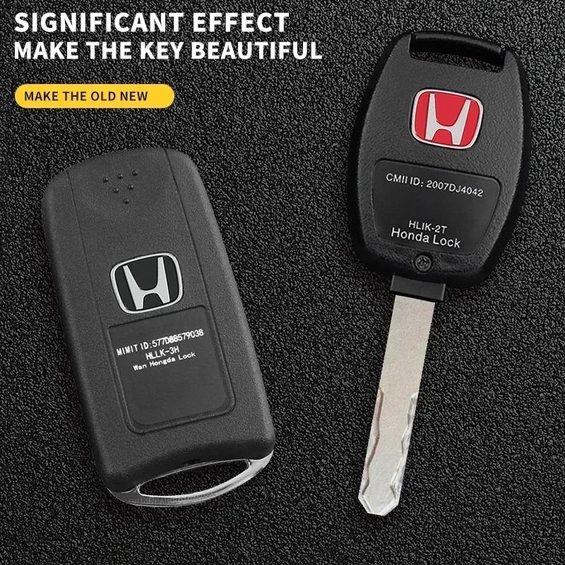 5/10pcs 13mm 14mm Car Key Emblem Stickers Auto Door Keyhole Logo Decals For Honda Civic Accord CRV Hrv Jazz Auto Accessories