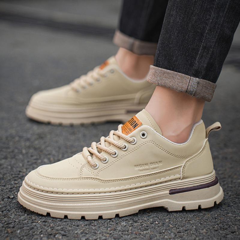 Men Low Top Ankle Boots 2025 Spring Wear-resistant Comfortable Thickness Casual Sneakers Male Loafers Outdoor No Slip Work Shoes