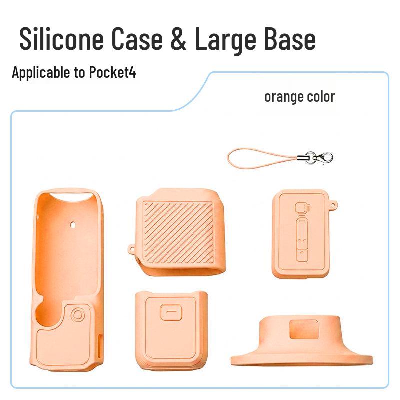 DJI Pocket 4/3 Silicone Protective Case with Screen & Drop-proof Desktop Base