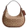 Coated Canvas With Smooth Leather Crescent Bag Shoulder Bag Medium Women's Brown CDX17-IMXHE