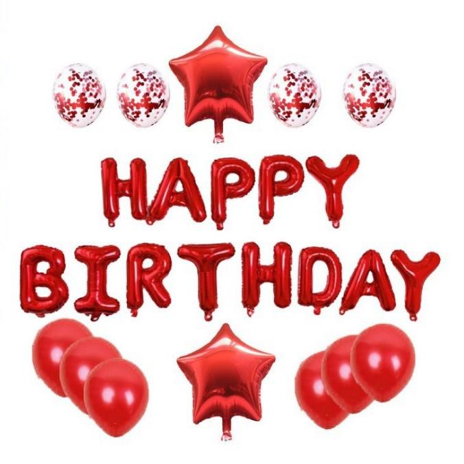 Cross-Border Birthday Balloon Set: Gold Sequin Latex & Letter Aluminum Foil Balloons for Party Decoration