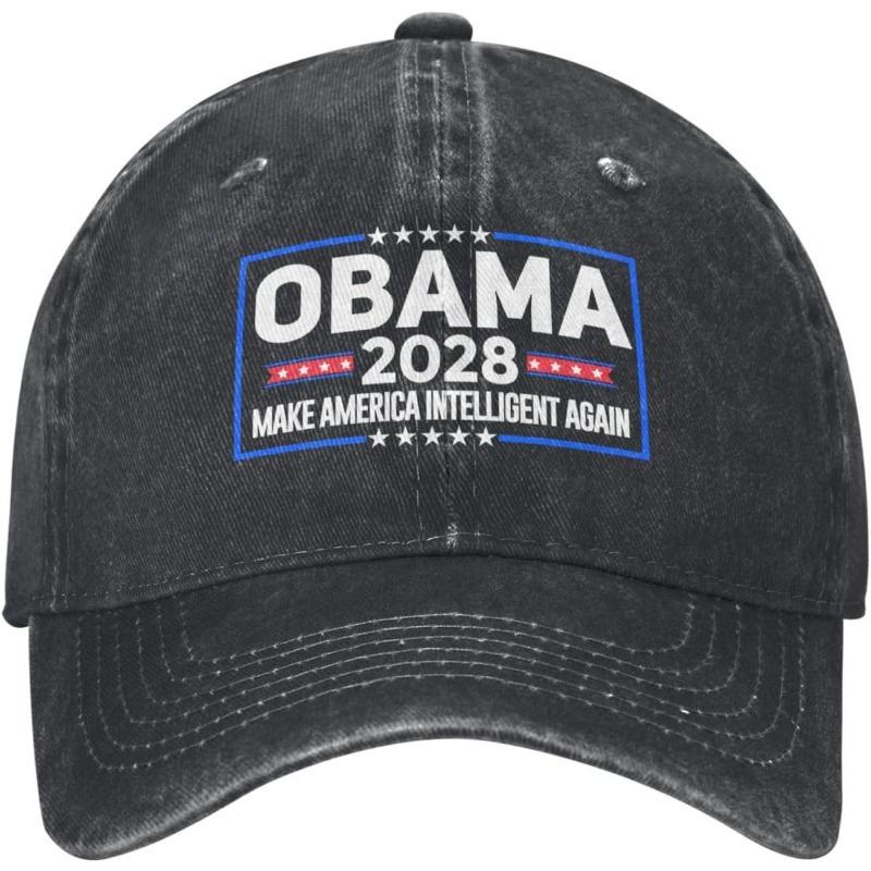 

Obama 2028 Baseball Cap Make America Intelligent Again Design, Lightweight & Breathable Hat for Men & Women, Black Adjustable Adjustable