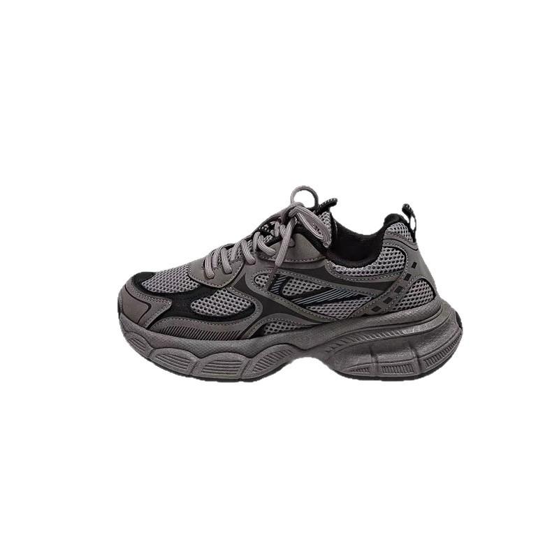 Thick-soled silver dad shoes women's autumn new shock-absorbing versatile student campus breathable casual sports running shoes