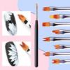 8 PCS/Set Short Nail Brushes Painting Pen Pink Petal Drawing Dotting Pen for Nail Design Acrylic Gel Polish Manicure Tools