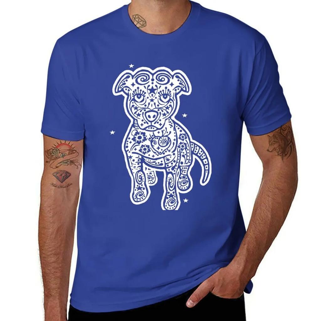 Pitbull Sugar Skull T-Shirt custom t shirt aesthetic clothes cute clothes shirts graphic tees mens fashion