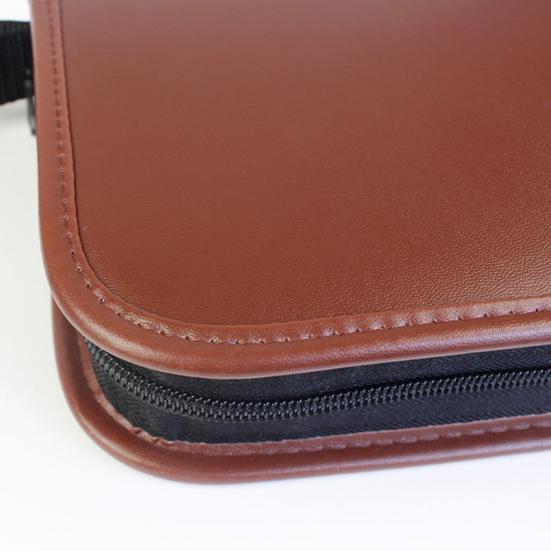 Golf Accessories Bag Faux Leather Storage Case for Golf Balls Tees Divot Tool Rangefinder Scorer Gift for Men Women Golfers