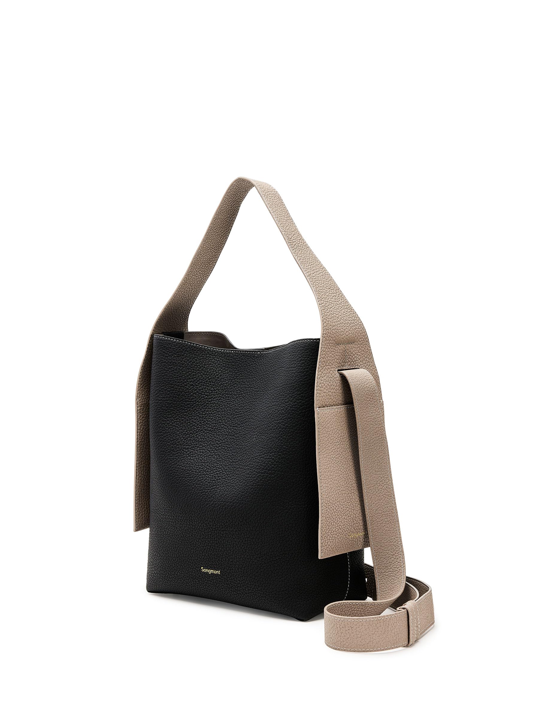 

Drippy Tote Bag Genuine Leather Large Capacity Shoulder Bag Leather Bag Large Commuting Fashion School Black Leather 3way M [Songmont] Men s Women s чорний