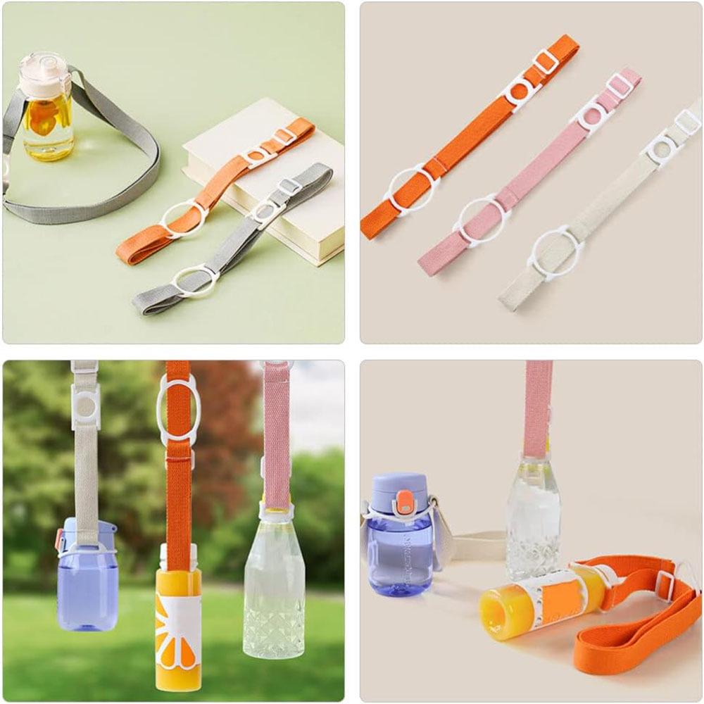 Tragbare 2-in-1-Wasserflasche für Kinder mit Lanyard-Haken - Baumwolle & Polyester Umhängetasche-Design